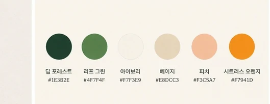 오늘담은 컬러 팔레트 6색